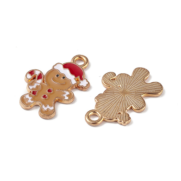 PandaHall Christmas Alloy Enamel Pendants, Gingerbread Man Charm, Light Gold, Camel, 20x13x1mm, Hole: 2mm Alloy+Enamel Human Brown
PandaHall Christmas Alloy Enamel Pendants, Gingerbread Man Charm, Light Gold, Camel, 20x13x1mm, Hole: 2mm Alloy+Enamel Human Brown