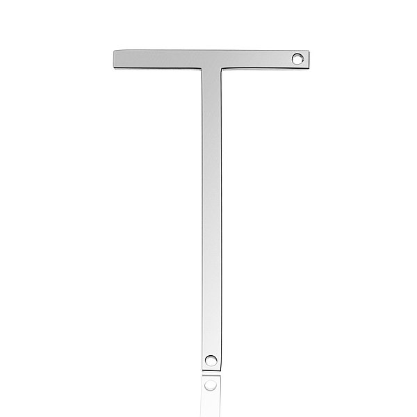 PandaHall 201 Stainless Steel Links connectors, Letter, Stainless Steel Color, Letter.T, 37x22x1mm, Hole: 1mm 201 Stainless Steel Letter T
PandaHall 201 Stainless Steel Links connectors, Letter, Stainless Steel Color, Letter.T, 37x22x1mm, Hole: 1mm 201 Stainless Steel Letter T