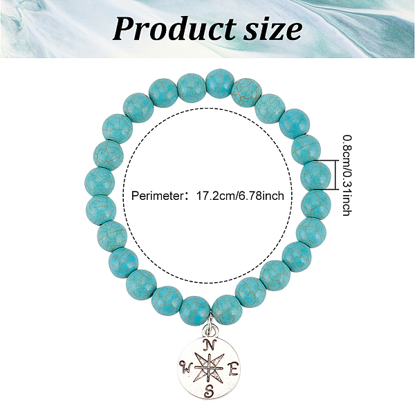 PandaHall ANATTASOUL 6Pcs 6 Style Synthetic Turquoise Round Beaded Stretch Bracelets Set, Helm & Butterfly & Owl Alloy Charms Stackable...
PandaHall ANATTASOUL 6Pcs 6 Style Synthetic Turquoise Round Beaded Stretch Bracelets Set, Helm & Butterfly & Owl Alloy Charms Stackable...
