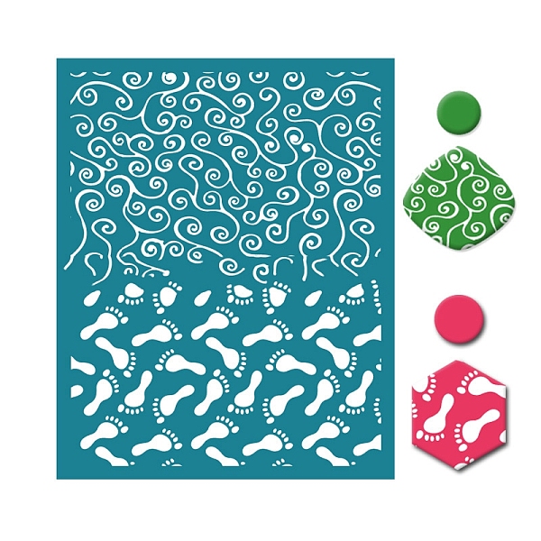 PandaHall Polyester Silk Screen Printing Stencil, Reusable Polymer Clay Silkscreen Tool, for DIY Polymer Clay Earrings Making, Footprint..., Cyan
PandaHall Polyester Silk Screen Printing Stencil, Reusable Polymer Clay Silkscreen Tool, for DIY Polymer Clay Earrings Making, Footprint..., Cyan