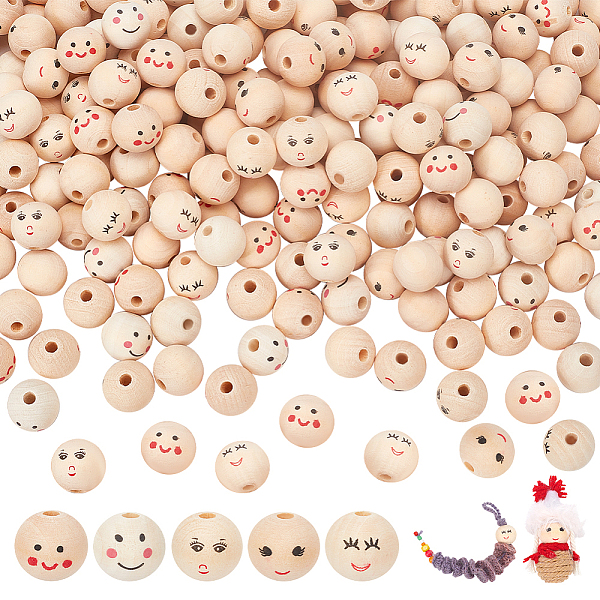 PandaHall 250Pcs 5 Styles Printed Natural Wood European Beads, Large Hole Beads, Round with Smile Face, Undyed, BurlyWood, 19~20x17.5~18mm..., Orange
PandaHall 250Pcs 5 Styles Printed Natural Wood European Beads, Large Hole Beads, Round with Smile Face, Undyed, BurlyWood, 19~20x17.5~18mm..., Orange