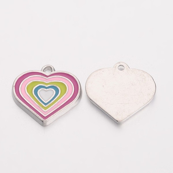PandaHall Alloy Enamel Pendants, Heart, Platinum, Colorful, Lead Free & Cadmium Free & Nickel Free, about 18mm long,17.5mm wide,1.5mm thick...
PandaHall Alloy Enamel Pendants, Heart, Platinum, Colorful, Lead Free & Cadmium Free & Nickel Free, about 18mm long,17.5mm wide,1.5mm thick...
