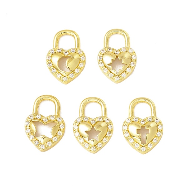 PandaHall Brass Micro Pave Cubic Zirconia Pendants, Long-Lasting Plated, Real 18K Gold Plated, Cadmium Free & Lead Free, Heart Padlock..., Clear
PandaHall Brass Micro Pave Cubic Zirconia Pendants, Long-Lasting Plated, Real 18K Gold Plated, Cadmium Free & Lead Free, Heart Padlock..., Clear