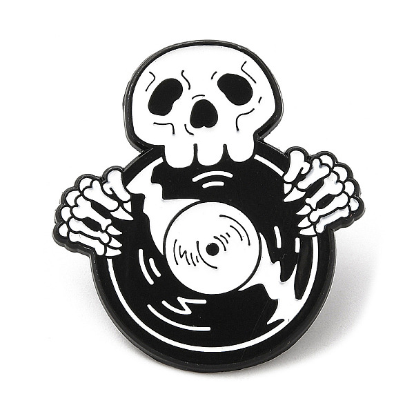 PandaHall Punk Style Skull & Phonograph Record Enamel Pins, Black Alloy Brooch for Halloween, Black, 28x26x1.3mm Alloy+Enamel Musical...
PandaHall Punk Style Skull & Phonograph Record Enamel Pins, Black Alloy Brooch for Halloween, Black, 28x26x1.3mm Alloy+Enamel Musical...