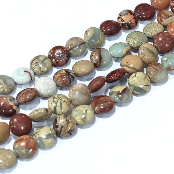 PandaHall Natural Aqua Terra Jasper Beads Strands, Flat Round, 8x4~4.5mm, Hole: 1.4mm, about 53pcs/strand, 15.5~15.7 inch(39.5~40cm) Aqua...
PandaHall Natural Aqua Terra Jasper Beads Strands, Flat Round, 8x4~4.5mm, Hole: 1.4mm, about 53pcs/strand, 15.5~15.7 inch(39.5~40cm) Aqua...