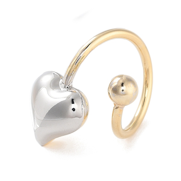 PandaHall Brass Heart Open Cuff Ring for Women, Real 18K Gold Plated & Platinum, Inner Diameter: 19mm Brass Heart
PandaHall Brass Heart Open Cuff Ring for Women, Real 18K Gold Plated & Platinum, Inner Diameter: 19mm Brass Heart
