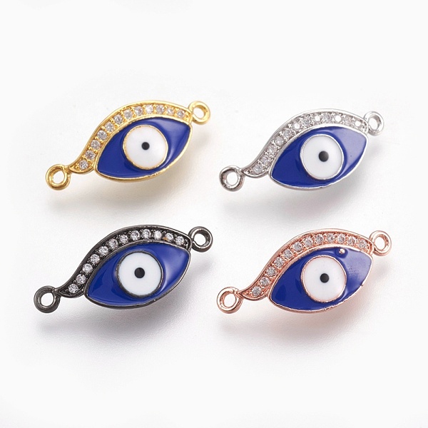 PandaHall Brass Micro Pave Cubic Zirconia Links connectors, with Enamel, Long-Lasting Plated, Evil Eye, Lead Free & Nickel Free & Cadmium..., Blue
PandaHall Brass Micro Pave Cubic Zirconia Links connectors, with Enamel, Long-Lasting Plated, Evil Eye, Lead Free & Nickel Free & Cadmium..., Blue
