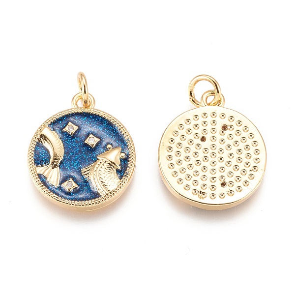 PandaHall Alloy Enamel Pendants, Cadmium Free & Lead Free, 12 Constellations, Golden, Pisces, 17x14x2mm, Hole: 3mm Alloy Pisces
PandaHall Alloy Enamel Pendants, Cadmium Free & Lead Free, 12 Constellations, Golden, Pisces, 17x14x2mm, Hole: 3mm Alloy Pisces