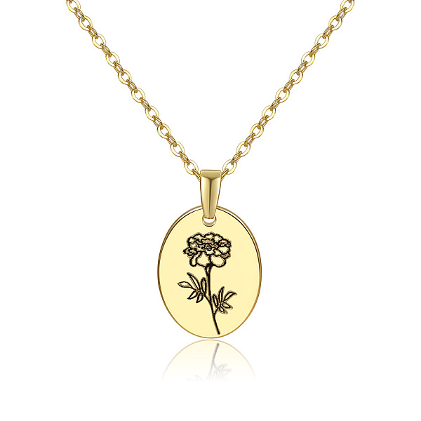 PandaHall 304 Stainless Steel Birth Month Flower Pendant Necklace, Floral Dainty Jewelry for Women, Golden, October Marigold, 17.72 inch...
PandaHall 304 Stainless Steel Birth Month Flower Pendant Necklace, Floral Dainty Jewelry for Women, Golden, October Marigold, 17.72 inch...