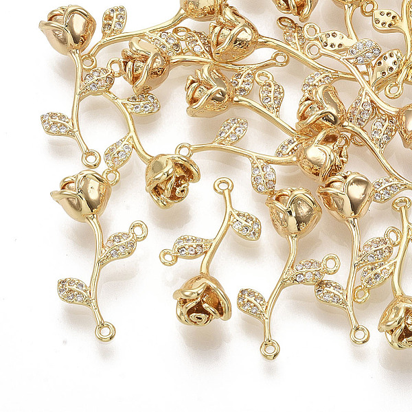 PandaHall Brass Micro Pave Cubic Zirconia Pendants, Real 18K Gold Plated, Rose, Clear, 22x12x7mm, Hole: 1mm Brass+Cubic Zirconia Flower...
PandaHall Brass Micro Pave Cubic Zirconia Pendants, Real 18K Gold Plated, Rose, Clear, 22x12x7mm, Hole: 1mm Brass+Cubic Zirconia Flower...