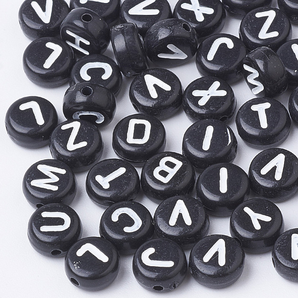 PandaHall Acrylic Beads, Horizontal Hole, Flat Round with Letter, White, 7x4mm, Hole: 1mm Acrylic Flat Round White
PandaHall Acrylic Beads, Horizontal Hole, Flat Round with Letter, White, 7x4mm, Hole: 1mm Acrylic Flat Round White