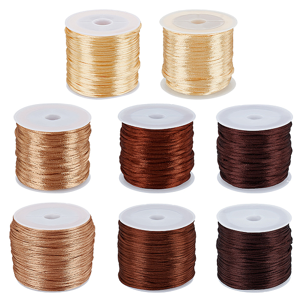 PandaHall BENECREAT 175Yards/160m Nylon Rattail Satin Cord, 8 Styles 1mm/2mm Brown Tone Rattail Cord Nylon String Beading String for Chinese...
PandaHall BENECREAT 175Yards/160m Nylon Rattail Satin Cord, 8 Styles 1mm/2mm Brown Tone Rattail Cord Nylon String Beading String for Chinese...