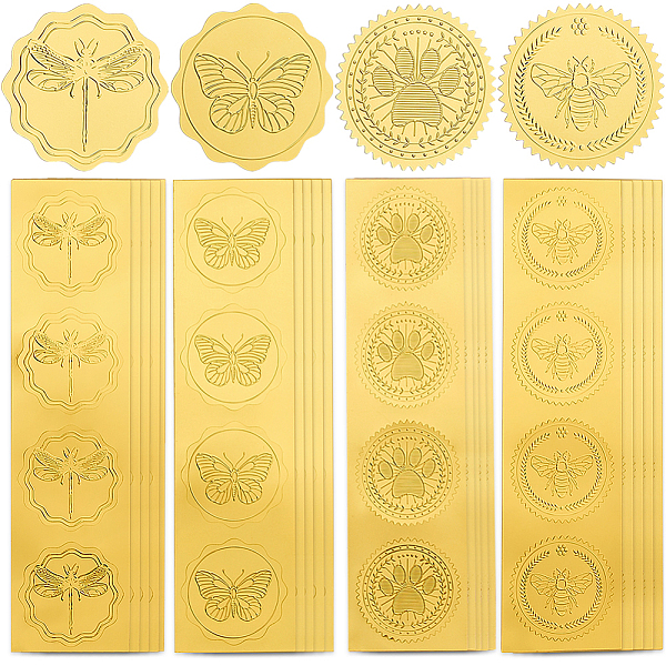 PandaHall CRASPIRE 160Pcs 4 Style Certificate Gold Stickers Paw Bee Butterfly Dragonfly Embossed Foil 2" Self Adhesive Envelopes Seals Round...
PandaHall CRASPIRE 160Pcs 4 Style Certificate Gold Stickers Paw Bee Butterfly Dragonfly Embossed Foil 2" Self Adhesive Envelopes Seals Round...