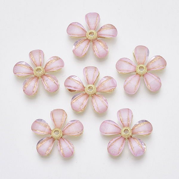 PandaHall Resin Beads, with Light Gold Tone Alloy Findings, Flower, Pink, 22x23x4.5mm, Hole: 2mm Resin Flower Pink
PandaHall Resin Beads, with Light Gold Tone Alloy Findings, Flower, Pink, 22x23x4.5mm, Hole: 2mm Resin Flower Pink