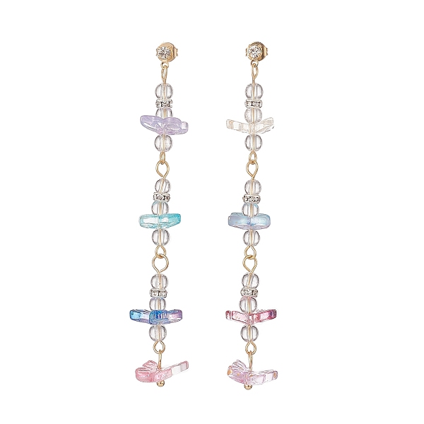 PandaHall Natural Quartz Crystal & Glass Butterfly Beaded Dangle Stud Earrings, Golden Brass Long Drop Earrings for Women, Colorful, 81mm...
PandaHall Natural Quartz Crystal & Glass Butterfly Beaded Dangle Stud Earrings, Golden Brass Long Drop Earrings for Women, Colorful, 81mm...