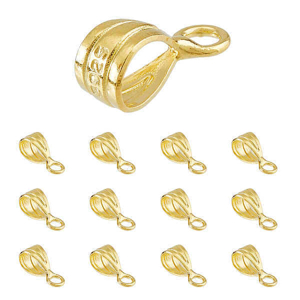 PandaHall DICOSMETIC 12Pcs 925 Sterling Silver Pendant Bails, Tube Bails, Loop Bails with S925 Stamp, Golden, 9x5x3mm, Hole: 1.5mm and...
PandaHall DICOSMETIC 12Pcs 925 Sterling Silver Pendant Bails, Tube Bails, Loop Bails with S925 Stamp, Golden, 9x5x3mm, Hole: 1.5mm and...
