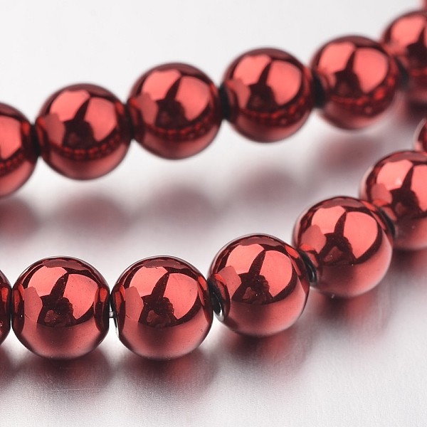 PandaHall Non-magnetic Synthetic Hematite Bead Strands, Spray Painted, Round, Red, 6mm, Hole: 1mm, about 72pcs/strand, 15.7 inch...
PandaHall Non-magnetic Synthetic Hematite Bead Strands, Spray Painted, Round, Red, 6mm, Hole: 1mm, about 72pcs/strand, 15.7 inch...