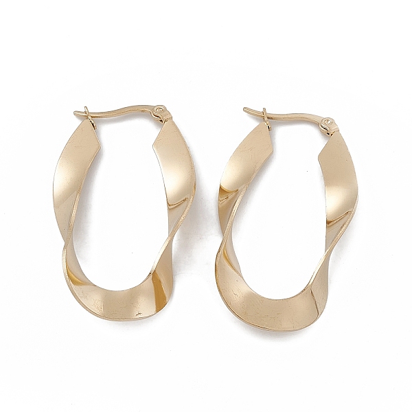 PandaHall 201 Stainless Steel Twist Oval Hoop Earrings with 304 Stainless Steel Pins for Women, Golden, 42~43.5x19.4~21x0.9~1mm, Pin...
PandaHall 201 Stainless Steel Twist Oval Hoop Earrings with 304 Stainless Steel Pins for Women, Golden, 42~43.5x19.4~21x0.9~1mm, Pin...