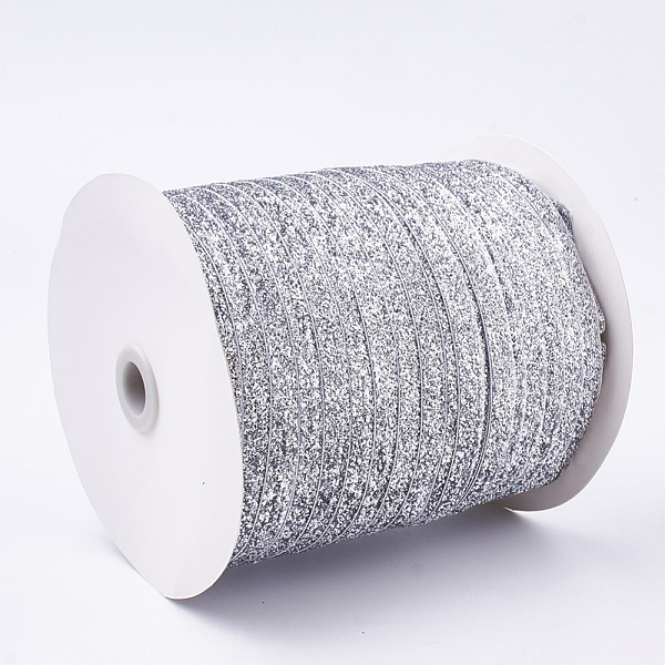PandaHall Glitter Sparkle Ribbon, Polyester & Nylon Ribbon, Silver, 3/8 inch(9.5~10mm), about 200yards/roll(182.88m/roll). Polyester None...
PandaHall Glitter Sparkle Ribbon, Polyester & Nylon Ribbon, Silver, 3/8 inch(9.5~10mm), about 200yards/roll(182.88m/roll). Polyester None...