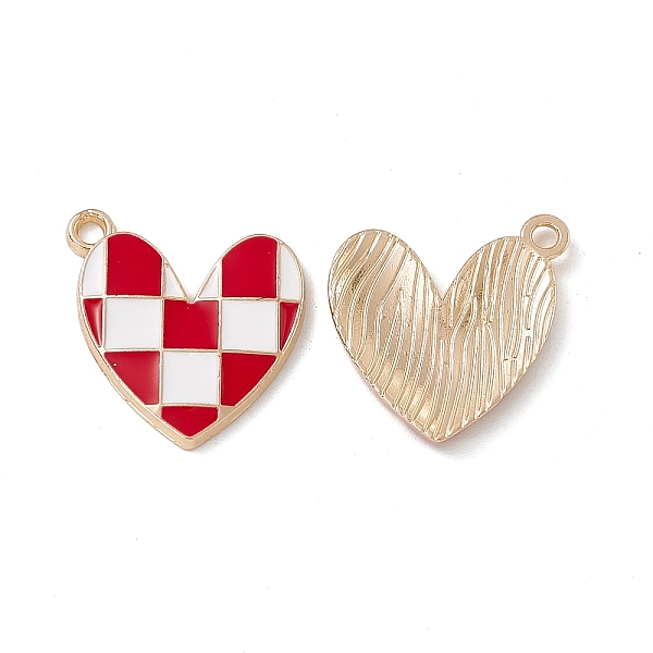 PandaHall Alloy Enamel Pendants, Golden, Heart with Tartan Pattern Charm, Red, 20x19x2mm, Hole: 1.8mm Alloy+Enamel Heart Red
PandaHall Alloy Enamel Pendants, Golden, Heart with Tartan Pattern Charm, Red, 20x19x2mm, Hole: 1.8mm Alloy+Enamel Heart Red