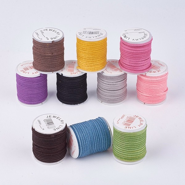 PandaHall Faux Suede Cords, Mixed Color, 2x1mm, about 3.28 yards(3m)/roll, 10roll/bag Faux Suede Multicolor
PandaHall Faux Suede Cords, Mixed Color, 2x1mm, about 3.28 yards(3m)/roll, 10roll/bag Faux Suede Multicolor