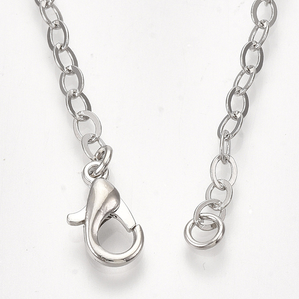 PandaHall Brass Cable Chain Necklaces, with Lobster Claw Clasps, Platinum, 32 inch(81.5cm) Brass
PandaHall Brass Cable Chain Necklaces, with Lobster Claw Clasps, Platinum, 32 inch(81.5cm) Brass