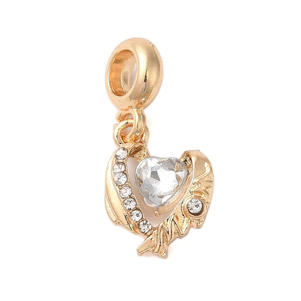 PandaHall Rack Plating Alloy Crystal Rhinestone European Dangle Charms, Large Hole Wing Heart Pendants, Cadmium Free & Nickel Free & Lead..., Clear
PandaHall Rack Plating Alloy Crystal Rhinestone European Dangle Charms, Large Hole Wing Heart Pendants, Cadmium Free & Nickel Free & Lead..., Clear