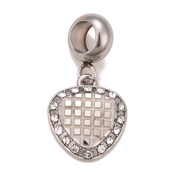 PandaHall 304 Stainless Steel Crystal Rhinestone European Dangle Charms, Large Hole Pendants, Heart, Stainless Steel Color, 22.5mm, Hole..., Clear
PandaHall 304 Stainless Steel Crystal Rhinestone European Dangle Charms, Large Hole Pendants, Heart, Stainless Steel Color, 22.5mm, Hole..., Clear