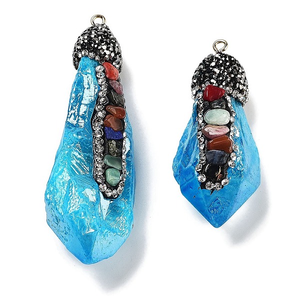 PandaHall Electroplated Raw Rough Natural Quartz Crystal Big Pendants, Spray Painted Chakra Nuggets Charms with Iron Rhinestone Findings..., Clear
PandaHall Electroplated Raw Rough Natural Quartz Crystal Big Pendants, Spray Painted Chakra Nuggets Charms with Iron Rhinestone Findings..., Clear