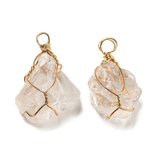 PandaHall Raw Rough Natural Gemstone Iron Wire Wrapped Pendants, Rock Crystal Nuggets Charms, Golden, 30.5~46x19~28.5x19~25.5mm, Hole: 4~7mm...
PandaHall Raw Rough Natural Gemstone Iron Wire Wrapped Pendants, Rock Crystal Nuggets Charms, Golden, 30.5~46x19~28.5x19~25.5mm, Hole: 4~7mm...