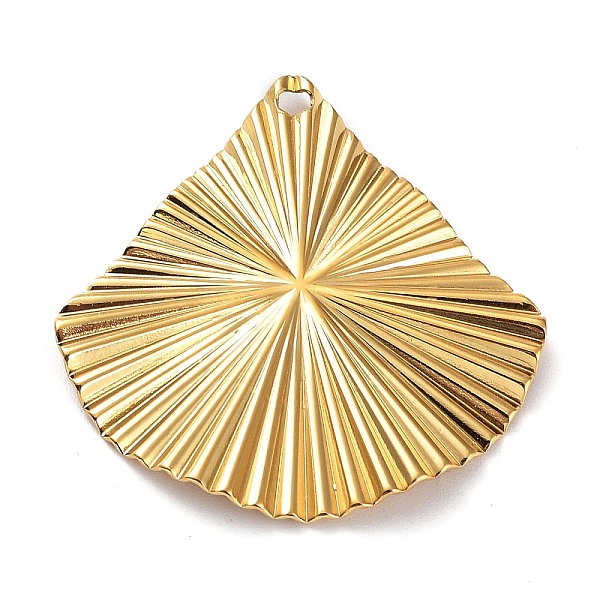 PandaHall Ion Plating(IP) 304 Stainless Steel Pendants, Fan Charm, Real 18K Gold Plated, 31.5x30x2mm, Hole: 1.6mm 304 Stainless Steel Fan
PandaHall Ion Plating(IP) 304 Stainless Steel Pendants, Fan Charm, Real 18K Gold Plated, 31.5x30x2mm, Hole: 1.6mm 304 Stainless Steel Fan