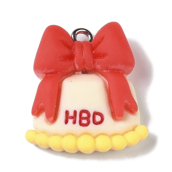 PandaHall Opaque Resin Pendants, Cartoon Charms with Platinum Plated Iron Loops, Cake with Bowknot, 22x20x6mm, Hole: 2mm Iron+Resin Food
PandaHall Opaque Resin Pendants, Cartoon Charms with Platinum Plated Iron Loops, Cake with Bowknot, 22x20x6mm, Hole: 2mm Iron+Resin Food