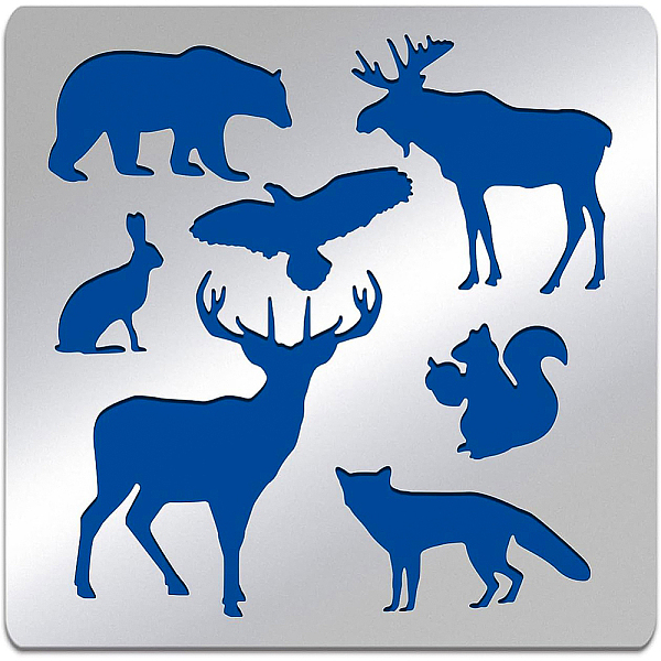 PandaHall BENECREAT 6x6" Animal Pattern Stainless Steel Stencils, Reusable Bear Eagle Rabbit Fox Pine Tree Eagle Painting Template for DIY...
PandaHall BENECREAT 6x6" Animal Pattern Stainless Steel Stencils, Reusable Bear Eagle Rabbit Fox Pine Tree Eagle Painting Template for DIY...