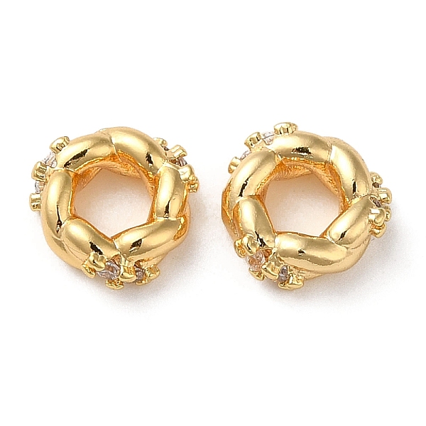 PandaHall Brass Micro Pave Cubic Zirconia Beads, Twist Ring, Real 18K Gold Plated, 8x3mm, Hole: 3.3mm Brass+Cubic Zirconia Ring Clear
PandaHall Brass Micro Pave Cubic Zirconia Beads, Twist Ring, Real 18K Gold Plated, 8x3mm, Hole: 3.3mm Brass+Cubic Zirconia Ring Clear
