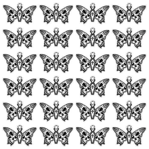 PandaHall DICOSMETIC 24Pcs Halloween Alloy Enamel Pendants, Butterfly with Skull Charm, Platinum, Black, 19x30x1mm, Hole: 2mm Alloy+Enamel...
PandaHall DICOSMETIC 24Pcs Halloween Alloy Enamel Pendants, Butterfly with Skull Charm, Platinum, Black, 19x30x1mm, Hole: 2mm Alloy+Enamel...