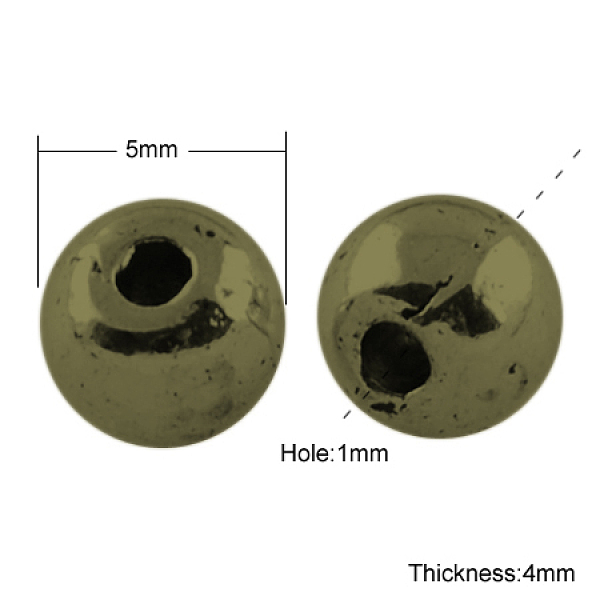 PandaHall Tibetan Style Alloy Beads, Cadmium Free & Nickel Free & Lead Free, Round, Antique Bronze, 5x4mm, Hole: 1mm Alloy Round
PandaHall Tibetan Style Alloy Beads, Cadmium Free & Nickel Free & Lead Free, Round, Antique Bronze, 5x4mm, Hole: 1mm Alloy Round