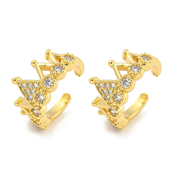 PandaHall Brass Micro Pave Clear Cubic Zirconia Cuff Earrings, Crown, Real 18K Gold Plated, 14.5x7.5mm Cubic Zirconia Crown Clear
PandaHall Brass Micro Pave Clear Cubic Zirconia Cuff Earrings, Crown, Real 18K Gold Plated, 14.5x7.5mm Cubic Zirconia Crown Clear
