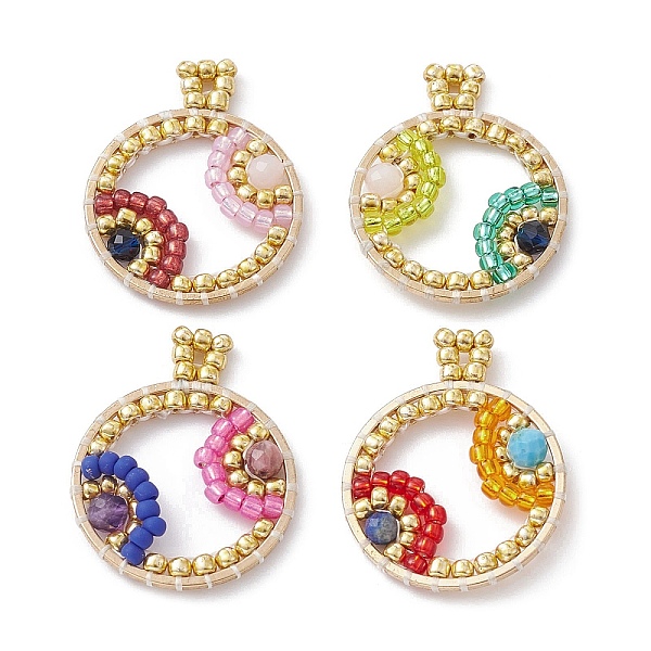 PandaHall Golden Brass Pendant, with Japanese Seed Beads, Flat Round with Evil Eye Charms, Mixed Color, 25x20x3.5mm, Hole: 1.4mm Brass+Glass..., Multicolor
PandaHall Golden Brass Pendant, with Japanese Seed Beads, Flat Round with Evil Eye Charms, Mixed Color, 25x20x3.5mm, Hole: 1.4mm Brass+Glass..., Multicolor