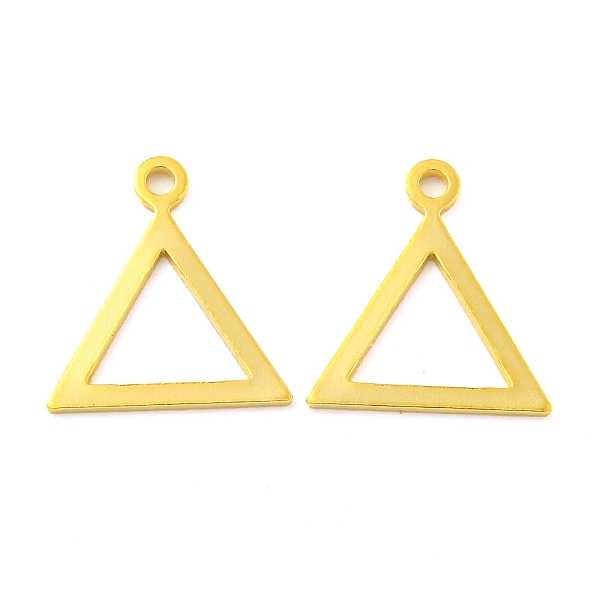 PandaHall 925 Sterling Silver Hollow Triangle Charms, Real 18K Gold Plated, 11x10x0.5mm, Hole: 1mm Sterling Silver Triangle
PandaHall 925 Sterling Silver Hollow Triangle Charms, Real 18K Gold Plated, 11x10x0.5mm, Hole: 1mm Sterling Silver Triangle