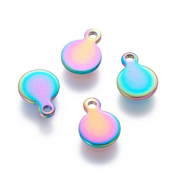 PandaHall Ion Plating(IP) 304 Stainless Steel Charms, Flat Round, Rainbow Color, 8x6x0.8mm, Hole: 1.2mm 304 Stainless Steel Flat Round
PandaHall Ion Plating(IP) 304 Stainless Steel Charms, Flat Round, Rainbow Color, 8x6x0.8mm, Hole: 1.2mm 304 Stainless Steel Flat Round