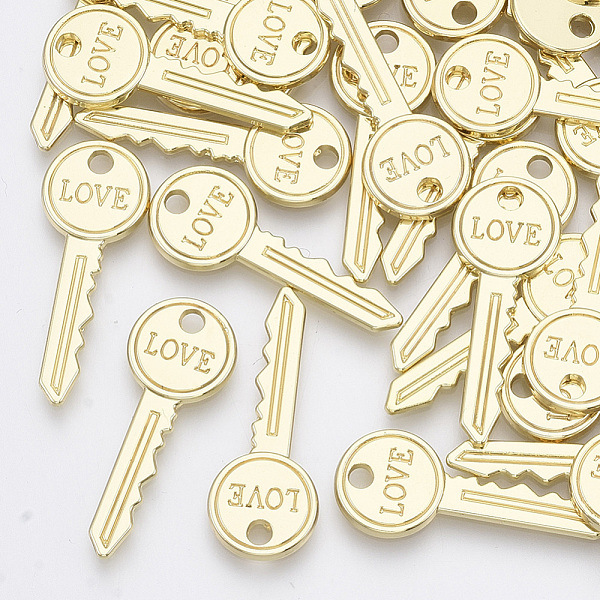 PandaHall Alloy Pendants, Key with Word Love, Light Gold, 27.5x10.5x1.5mm, Hole: 2mm Alloy Key
PandaHall Alloy Pendants, Key with Word Love, Light Gold, 27.5x10.5x1.5mm, Hole: 2mm Alloy Key
