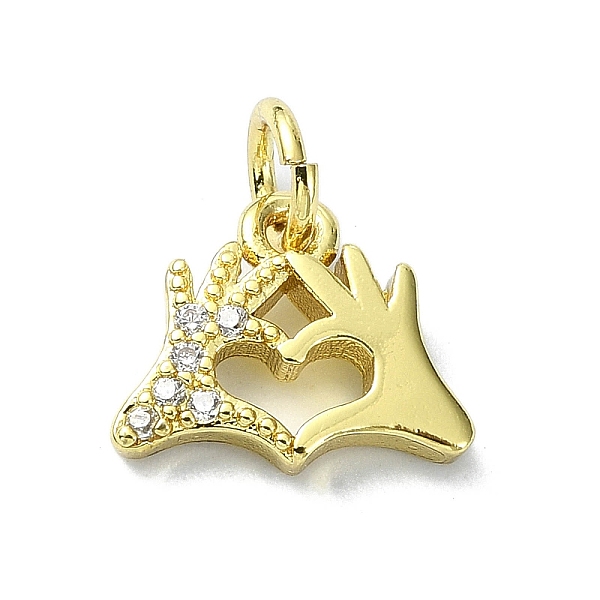 PandaHall Heart Theme Brass Micro Pave Cubic Zirconia Charms, with Jump Ring, Real 18K Gold Plated, Palm, 9.5x11.5x2.5mm, Hole: 3mm..., Clear
PandaHall Heart Theme Brass Micro Pave Cubic Zirconia Charms, with Jump Ring, Real 18K Gold Plated, Palm, 9.5x11.5x2.5mm, Hole: 3mm..., Clear