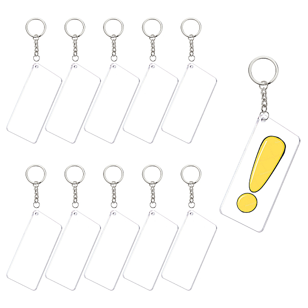 PandaHall BENECREAT DIY Transparent Acrylic Keychain Clasps Making Kits, Including Rectangle Blank Big Pendants, Iron Split Key Rings, Clear...
PandaHall BENECREAT DIY Transparent Acrylic Keychain Clasps Making Kits, Including Rectangle Blank Big Pendants, Iron Split Key Rings, Clear...
