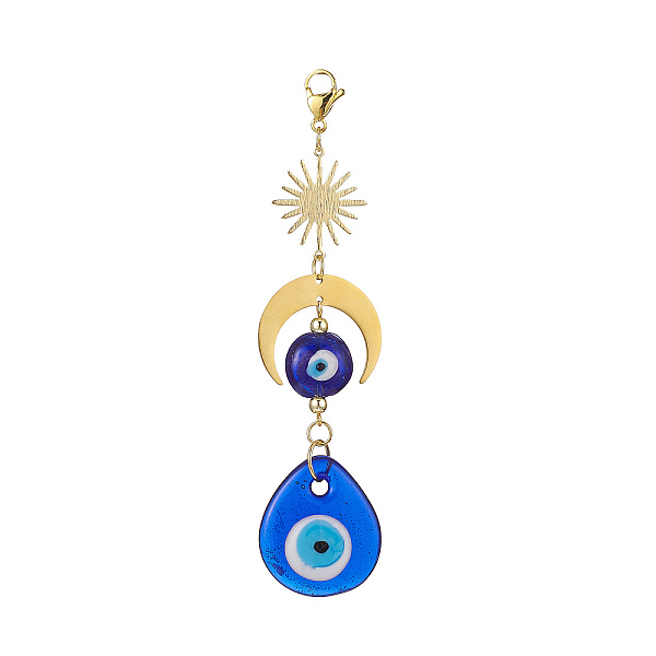 PandaHall Handmade Evil Eye Lampwork Pendant Decorations, Sun and Moon Charm Decoration, Teardrop Pattern, 122mm, Pendant: 105x29.5x5.5mm..., Blue
PandaHall Handmade Evil Eye Lampwork Pendant Decorations, Sun and Moon Charm Decoration, Teardrop Pattern, 122mm, Pendant: 105x29.5x5.5mm..., Blue
