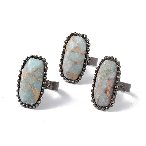 PandaHall Natural Regalite/Imperial Jasper/Sea Sediment Jasper Oval Open Cuff Ring, Antique Silver Brass Jewelry for Women, Lead Free &...
PandaHall Natural Regalite/Imperial Jasper/Sea Sediment Jasper Oval Open Cuff Ring, Antique Silver Brass Jewelry for Women, Lead Free &...