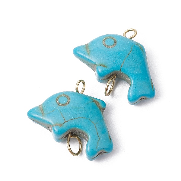 PandaHall Synthetic Turquoise Connector Charms, Dolphin Links with Golden Plated Stainless Steel Double Loops, Medium Turquoise...
PandaHall Synthetic Turquoise Connector Charms, Dolphin Links with Golden Plated Stainless Steel Double Loops, Medium Turquoise...
