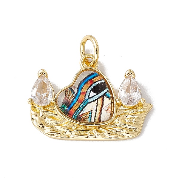 PandaHall Brass Micro Pave Clear Cubic Zirconia Pendants, with Eye Resin and Jump Rings, Lead Free & Cadmium Free, Boat with Heart Charm...
PandaHall Brass Micro Pave Clear Cubic Zirconia Pendants, with Eye Resin and Jump Rings, Lead Free & Cadmium Free, Boat with Heart Charm...