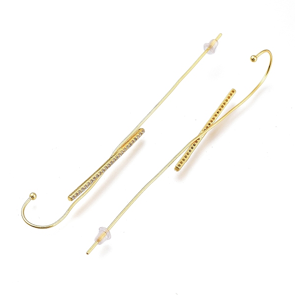 PandaHall Brass Micro Pave Clear Cubic Zirconia Ear Wrap Crawler Hook Earrings, with Ear Nuts, Bar, Long-Lasting Plated, Real 18K Gold...
PandaHall Brass Micro Pave Clear Cubic Zirconia Ear Wrap Crawler Hook Earrings, with Ear Nuts, Bar, Long-Lasting Plated, Real 18K Gold...