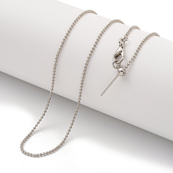 PandaHall Brass Ball Chain Necklaces for Women, Platinum, 17.72 inch(450mm) Brass
PandaHall Brass Ball Chain Necklaces for Women, Platinum, 17.72 inch(450mm) Brass
