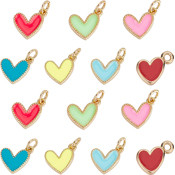 PandaHall CREATCABIN 14Pcs 7 Style Rack Plating Brass Enamel Charms, with Jump Ring, Cadmium Free & Nickel Free & Lead Free, Real 18K Gold..., Multicolor
PandaHall CREATCABIN 14Pcs 7 Style Rack Plating Brass Enamel Charms, with Jump Ring, Cadmium Free & Nickel Free & Lead Free, Real 18K Gold..., Multicolor
